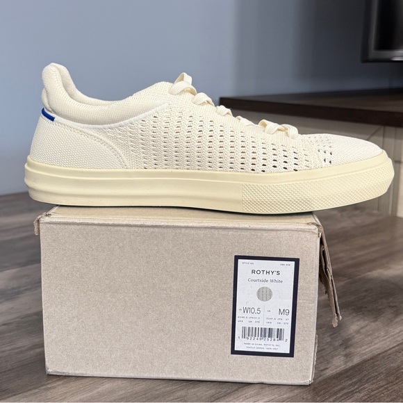 Rothy's Lace Up Sneakers RS02 Knit Courtside White 10.5 - Picture 6 of 13